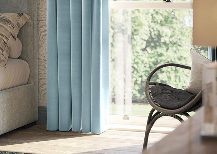 Ultra Luxe Velvet, Blue Cloud - Made to Measure Curtains - Image 5